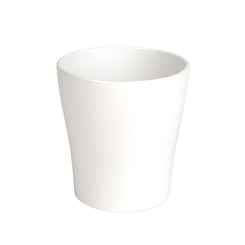 Tikia orchidea v&aacute;za matt feh&eacute;r 13x14cm