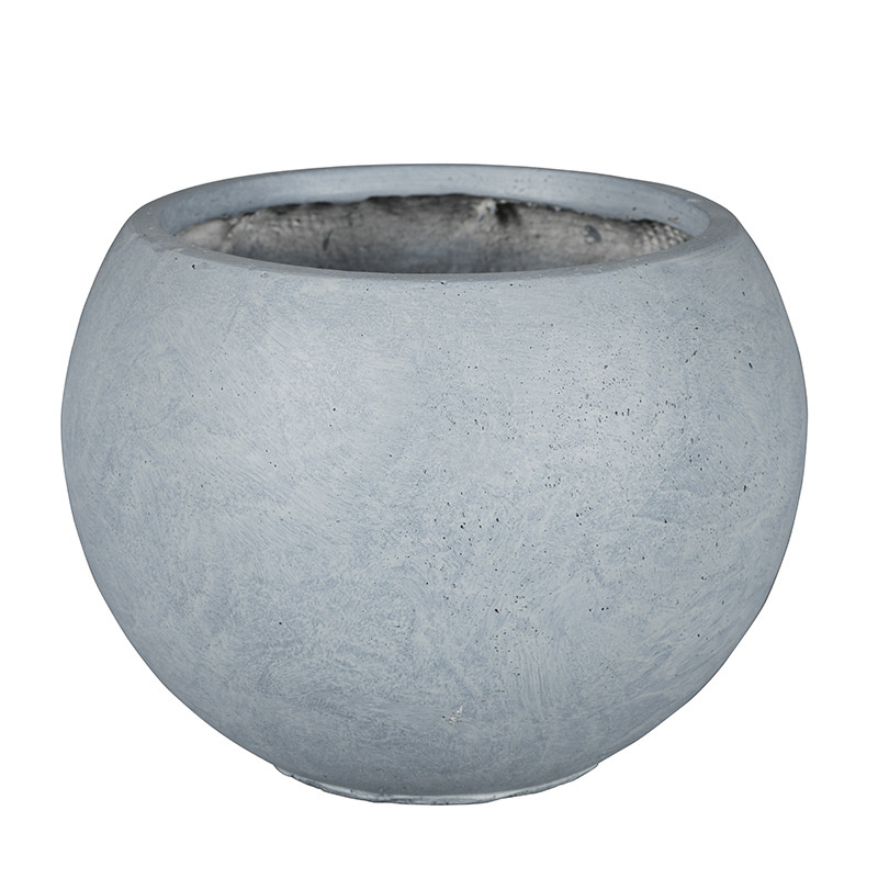 Atlanta Globe kompozit növénytartó szürke 28x21cm