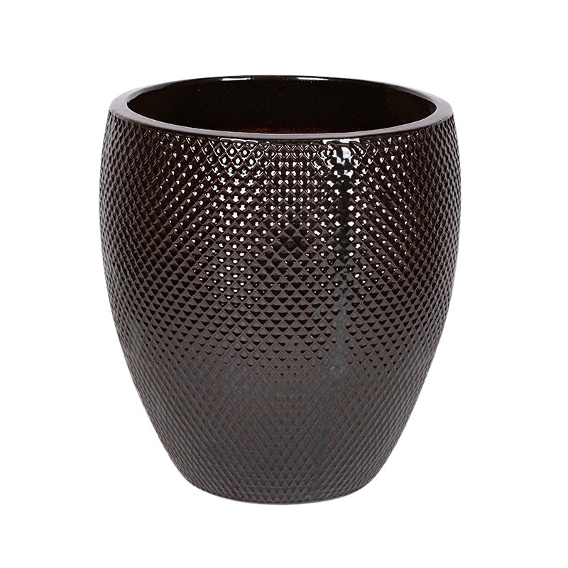 Nantes Monica kerámia növénytartó cédruszöld 29x34cm