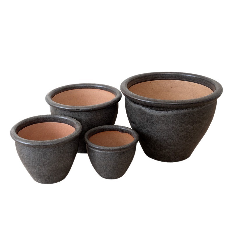 Naples Eros kerámia növénytartó szett szürke 21,5x17,5-43x33,5cm S/4