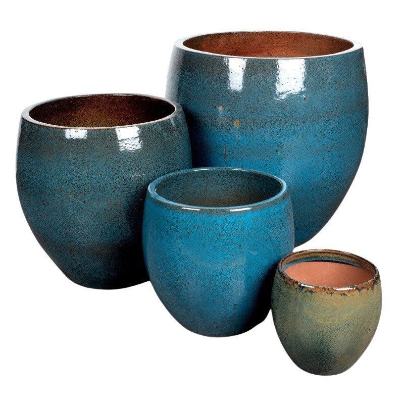 Corall kerámia növénytartó szett türkiz 20,5x19-49x51cm S/4