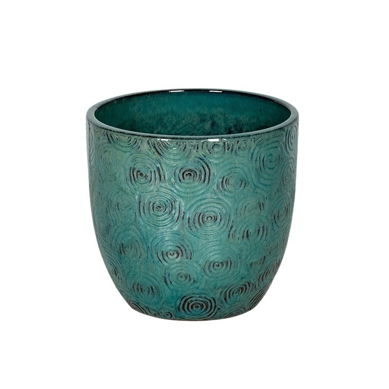 Pacific Classic kerámia növénytartó alsó lyuk nélkül türkiz 21,5x18,5cm