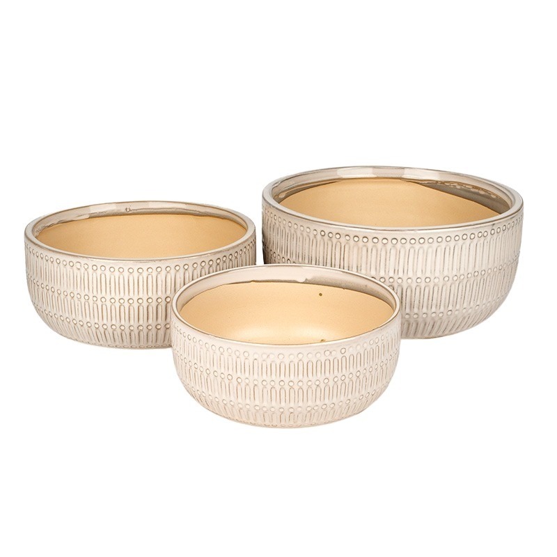 Inga ker&aacute;mia t&aacute;l szett antikolt feh&eacute;r 30x14cm S3