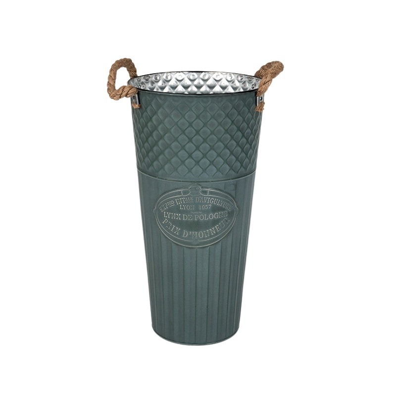 Loretta f&eacute;m v&aacute;za k&ouml;t&eacute;l f&uuml;llel t&uuml;rkiz 20x39,5cm