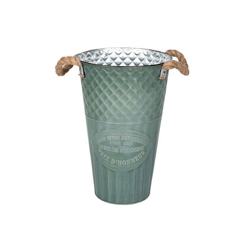 Loretta f&eacute;m v&aacute;za k&ouml;t&eacute;l f&uuml;llel t&uuml;rkiz 18,5x30cm