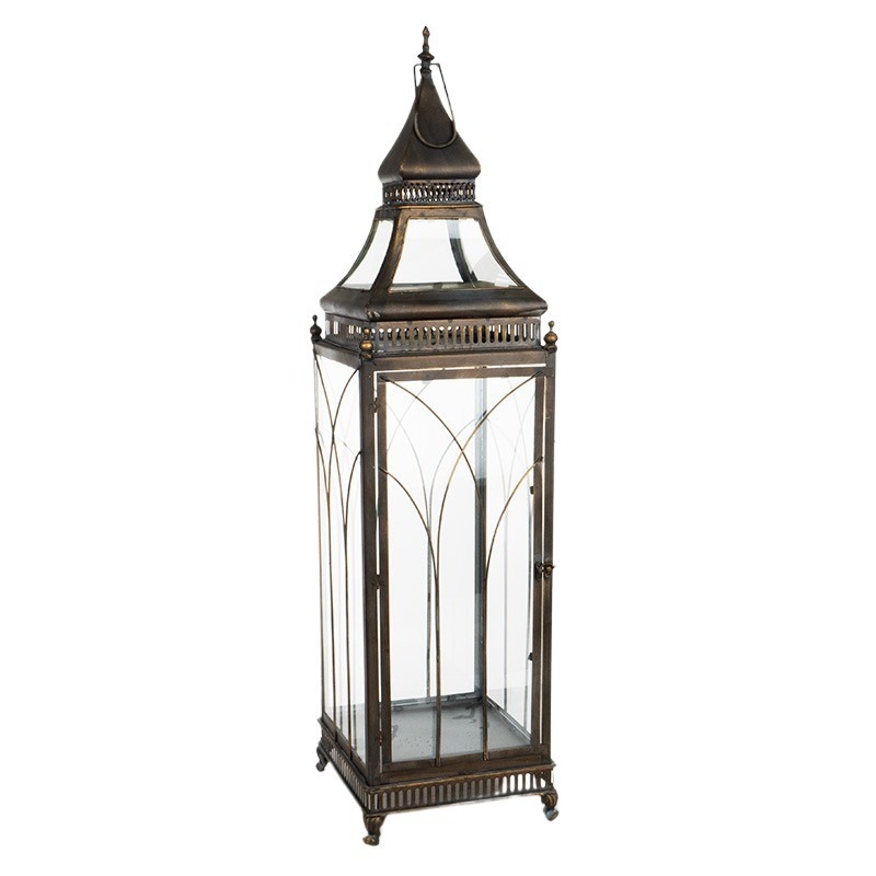 f&eacute;m l&aacute;mp&aacute;s bronz 26x26x95cm