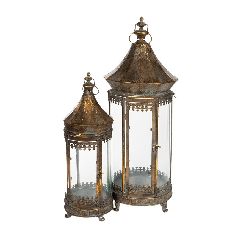 f&eacute;m l&aacute;mp&aacute;s szett &oacute;arany 29x75cm S/2