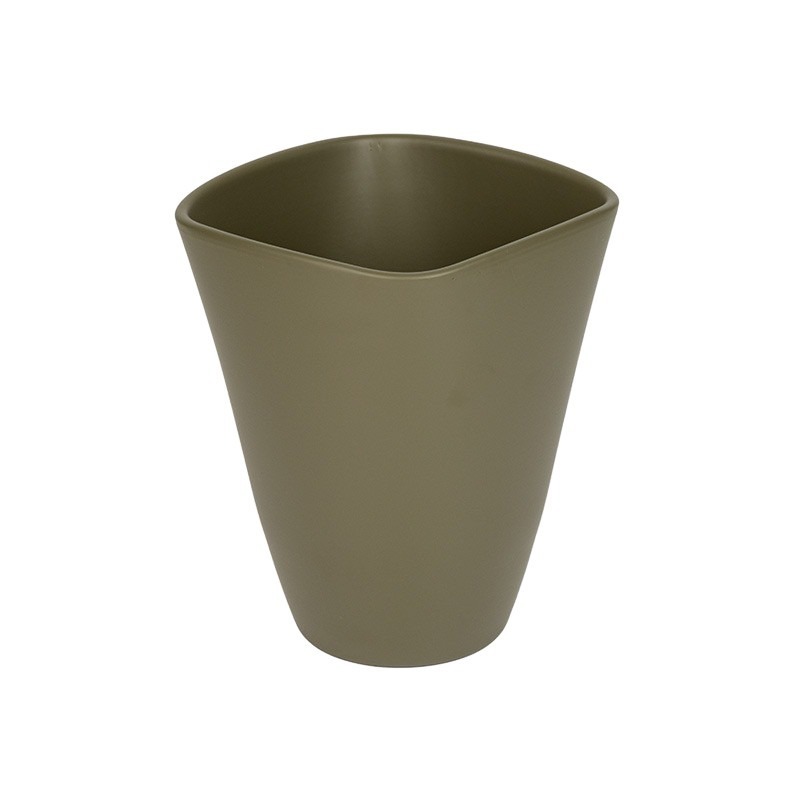 Quatro orchidea váza matt olivazöld 14cm