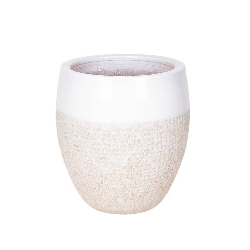 Adelaide Monica kerámia növénytartó savmaratott fehér 48x53cm