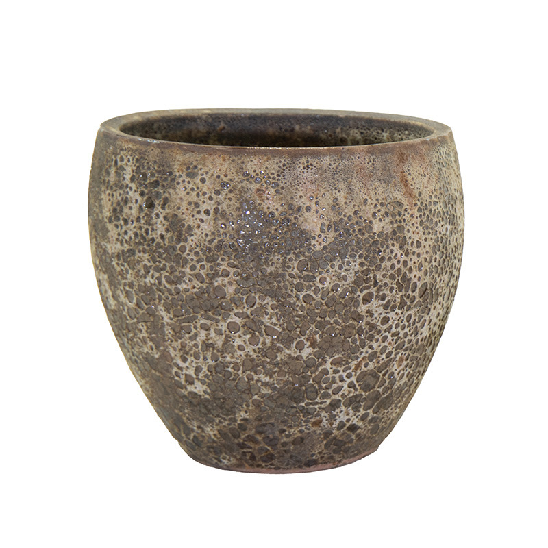 Byron Monica kerámia növénytartó savmaratott barna 28x25cm