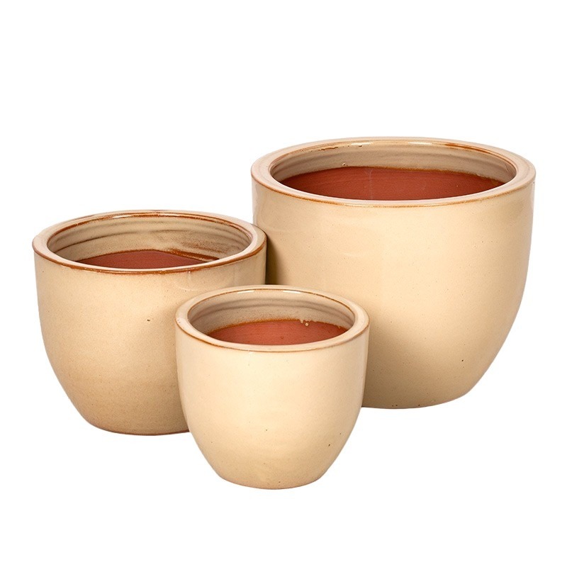 Davenport Classic kerámia növénytartó szett krém 18x15-28x22,5cm S3