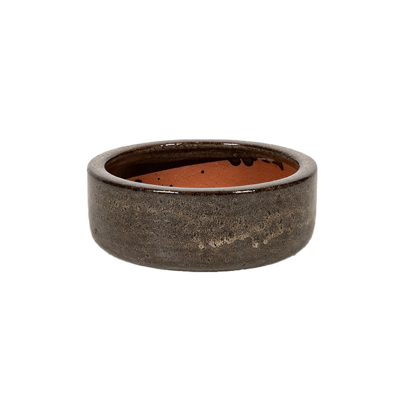 Sadie Cylinder kerámia ültetőtál espresso 28x12,5cm
