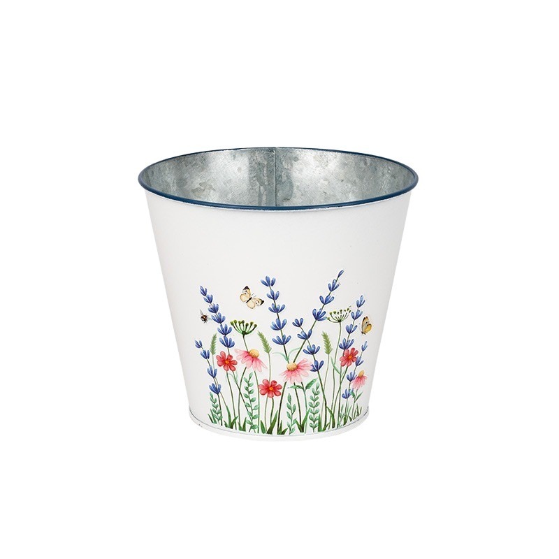 Meadow vir&aacute;gmint&aacute;s f&eacute;m kasp&oacute; feh&eacute;r 11,5x10,7cm