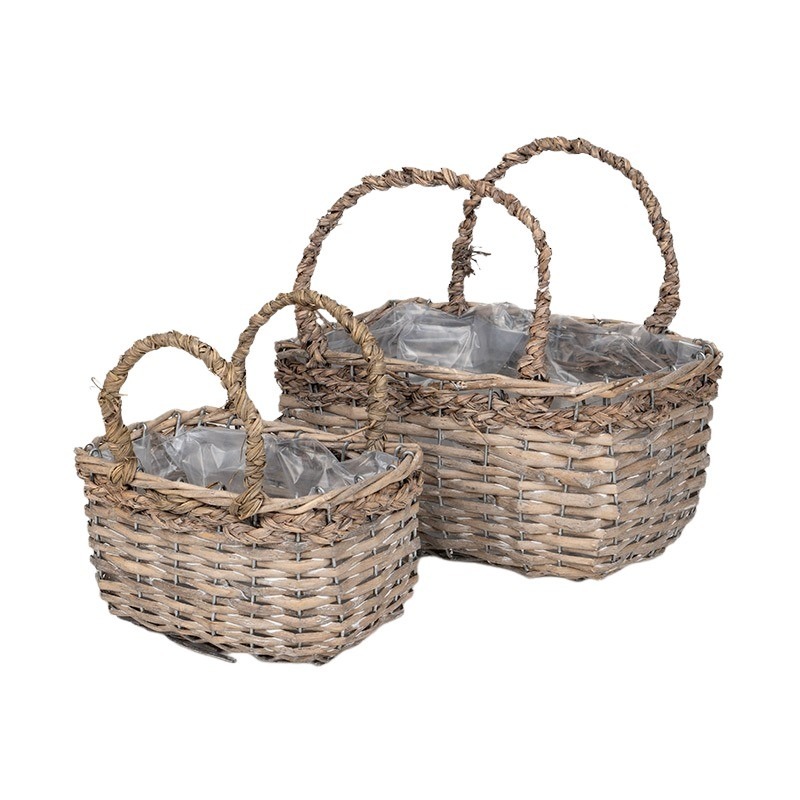 sz&ouml;gletes has&iacute;tott fa ridik&uuml;l sz&uuml;rke szett 26,5x19,5x14/26cm S2