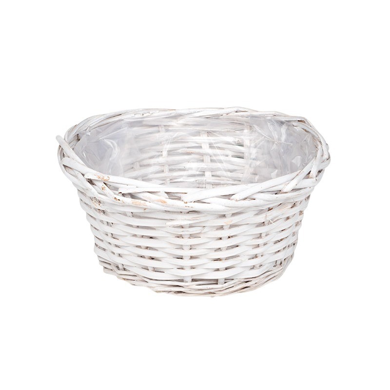 hasított fa tál fehér 25x12cm