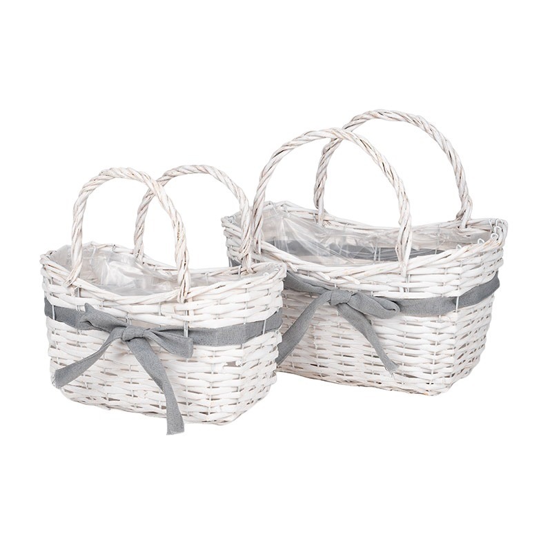 sz&ouml;gletes has&iacute;tott fa ridik&uuml;l feh&eacute;r szett 34x20x18,5/30,5cm S2