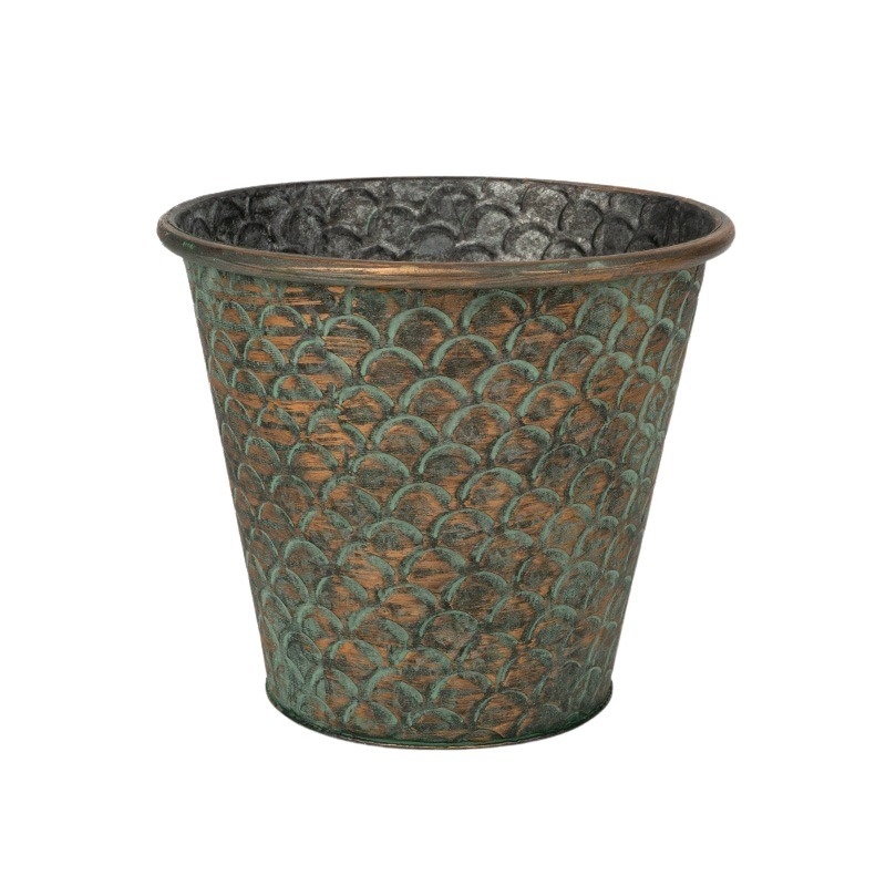 Riva f&eacute;m kasp&oacute; antik z&ouml;ld 20,3x18cm