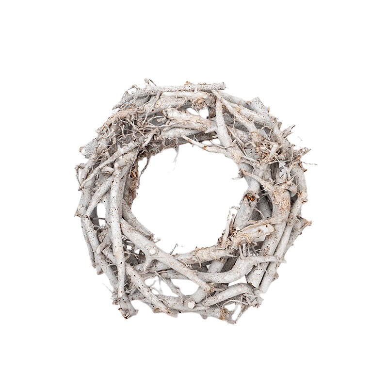 Finn aprított fa és vessző koszorúalap 40x10cm