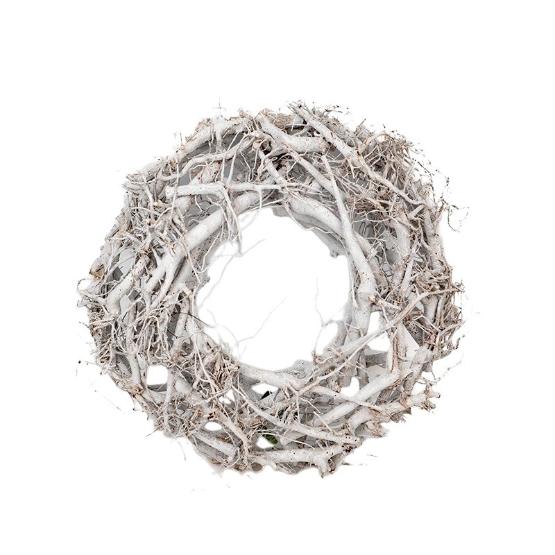 Finn aprított fa és vessző koszorúalap 50x12cm