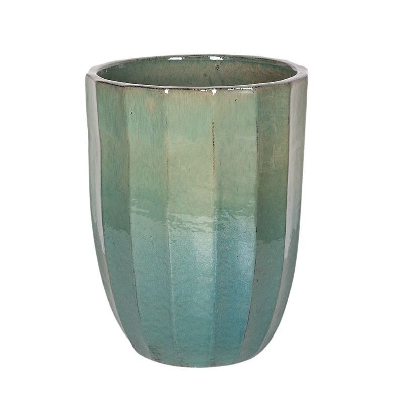 Harlow Rib Vase ker&aacute;mia n&ouml;v&eacute;nytart&oacute; mentaz&ouml;ld 36,5x50,5cm