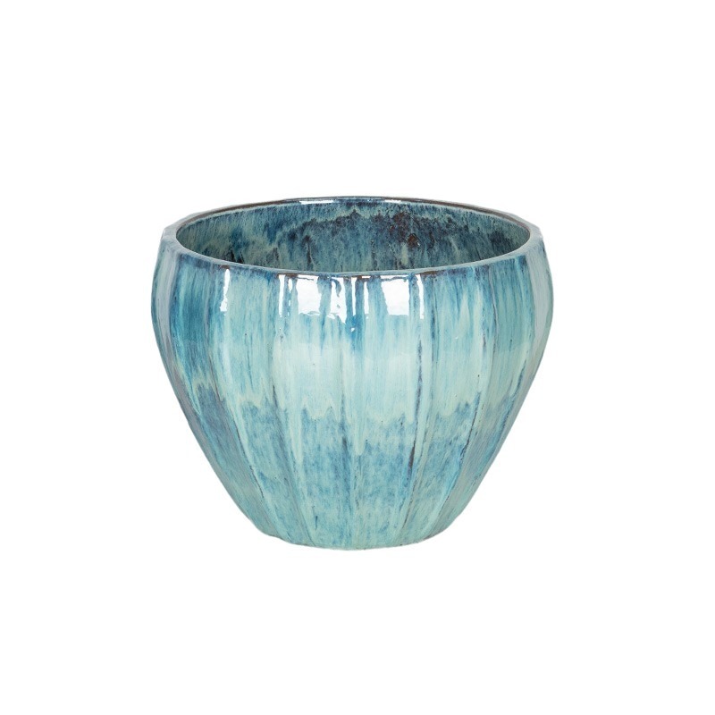 Sinclair Eros kerámia növénytartó jégkék 32x24cm