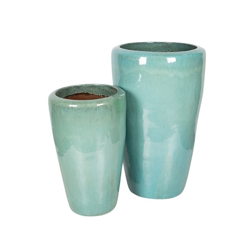 Fjord Vase Giant kerámia növénytartó szett türkiz 42x69-56x88cm S2