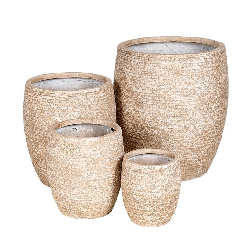 Ontario Monica kompozit növénytartó szett homokszín 25x29-57x64cm S4