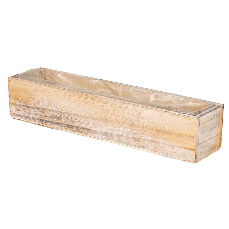 szögletes Aron fa tál antikolt krémszín 32x8x6,5cm