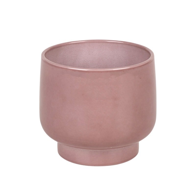 Krug kerámia kaspó fényes melange 17cm