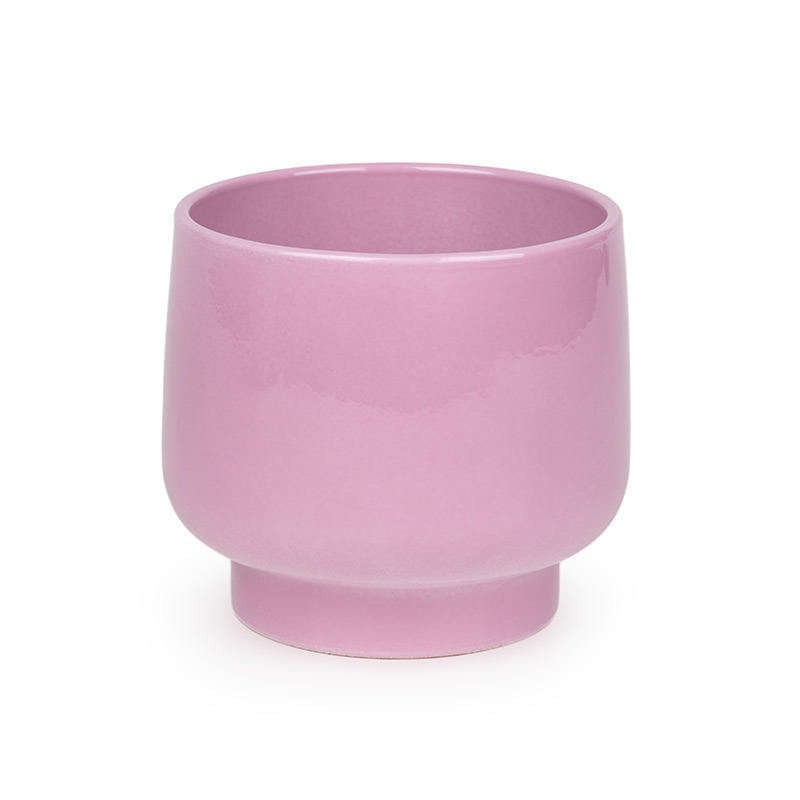 Krug kerámia kaspó antikrózsaszín 17cm