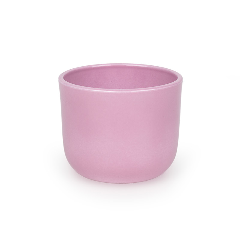 Ronan kerámia kaspó lakozott antikrózsaszín 8cm