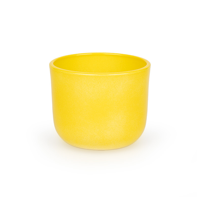 Ronan kerámia kaspó lakozott sárga 12cm
