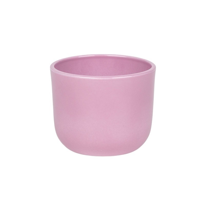 Ronan kerámia kaspó lakozott antikrózsaszín 14cm