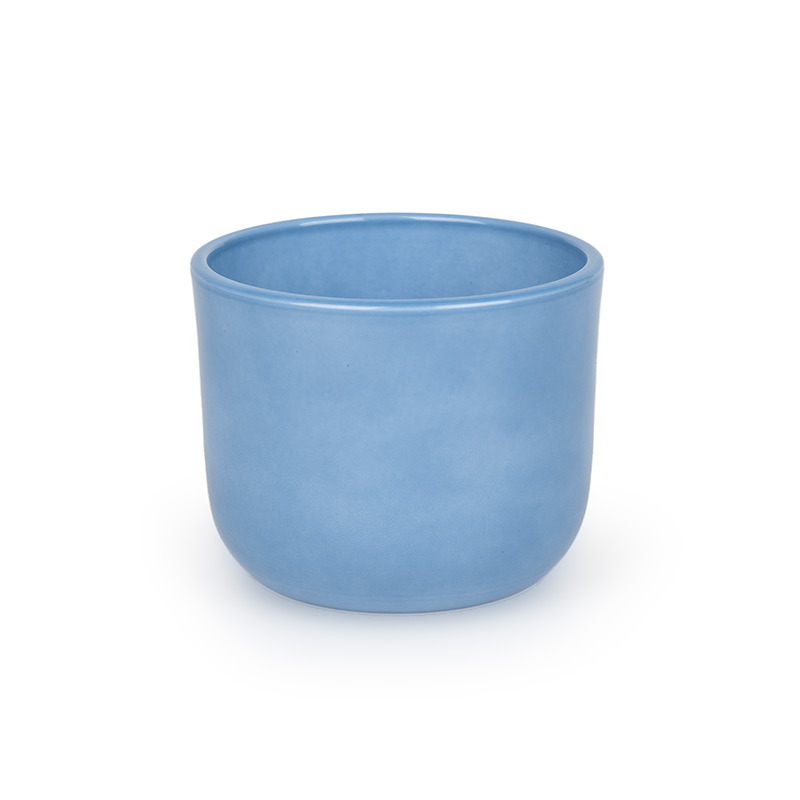 Ronan kerámia kaspó lakozott kék 18cm