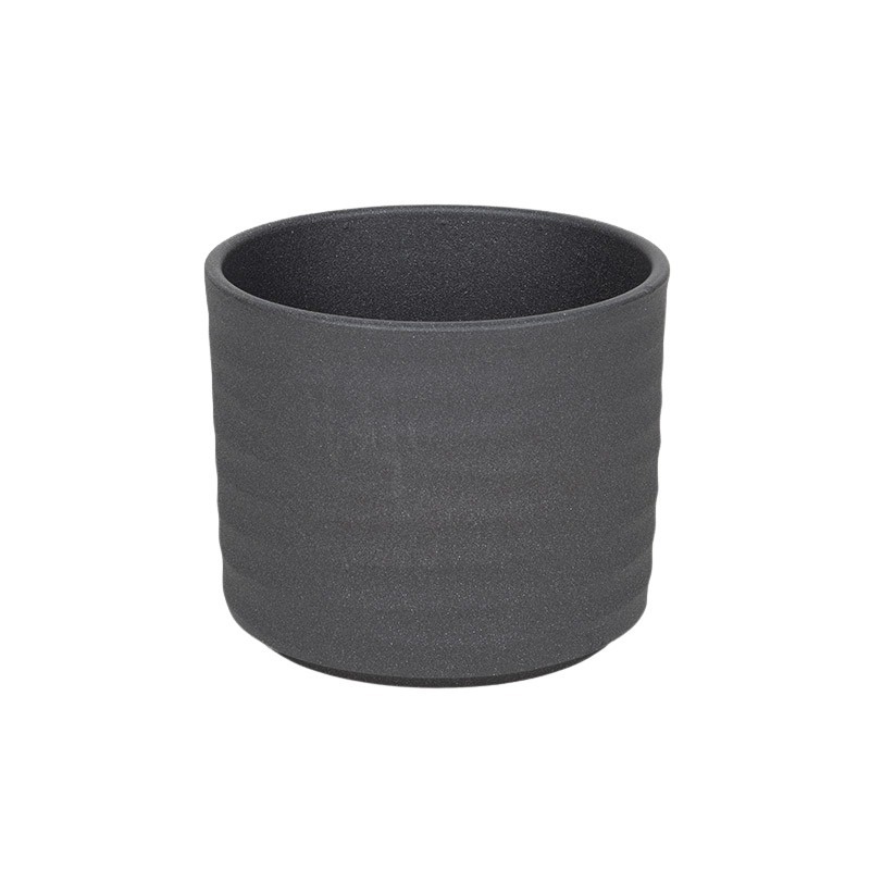 Wave Struktur kerámia henger kaspó grafit 16cm