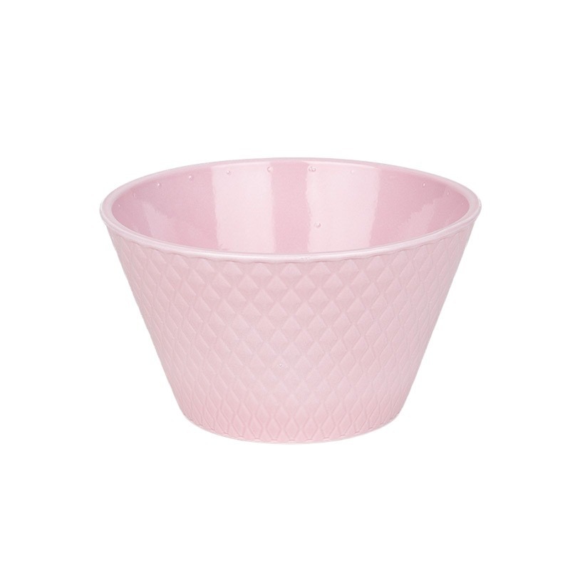 Harlekin kerámia tál fényes rózsaszín 18cm