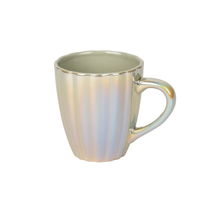 kerámia bögre gyöngyház mentazöld 9x10cm