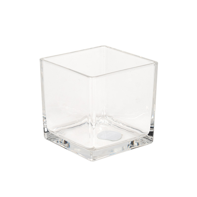 vastag falú üveg kocka 12,5x12,5x12,5cm