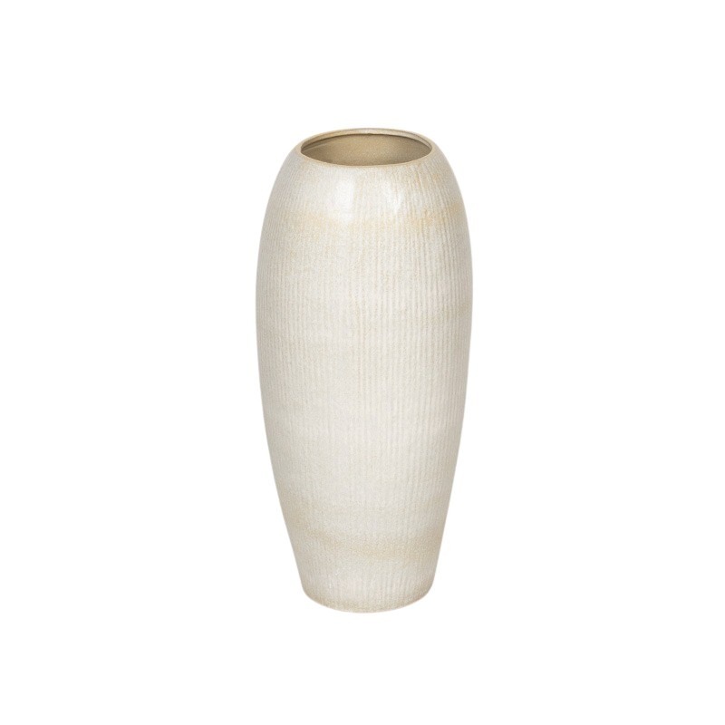 Saxon kerámia váza matt krém 33x80cm