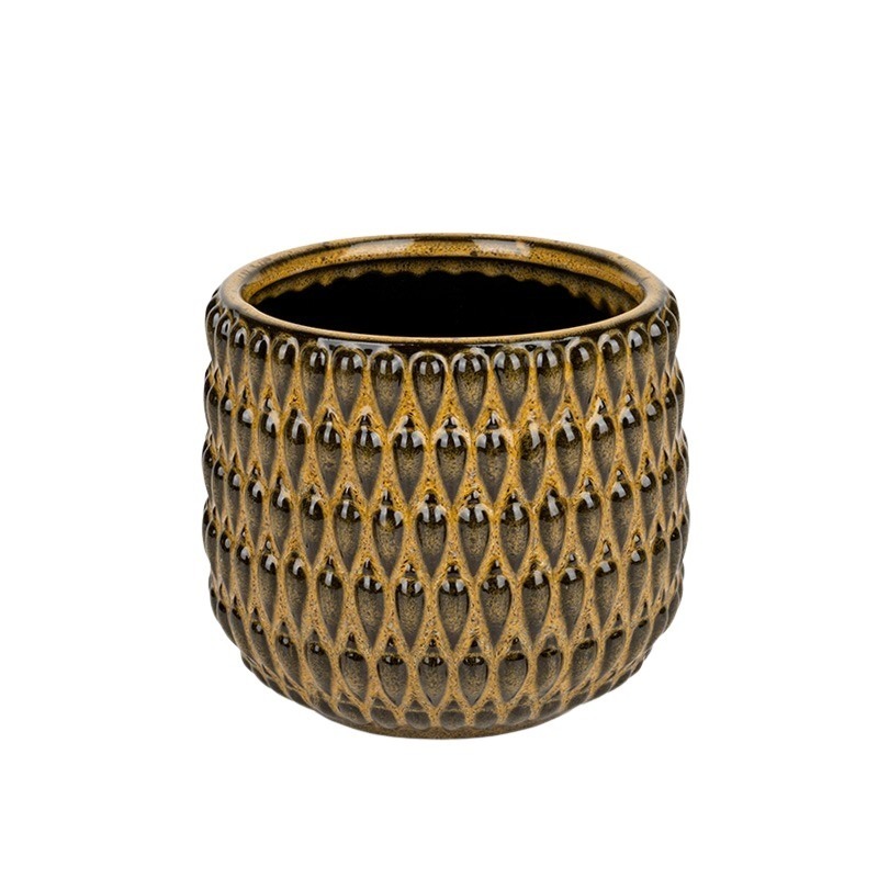 Gemma ker&aacute;mia kasp&oacute; aranybarna11x10,5cm