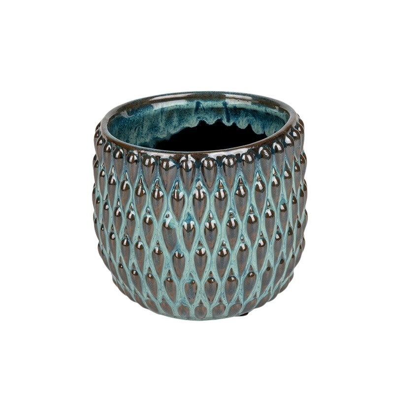 Gemma ker&aacute;mia kasp&oacute; t&uuml;rkiz-barna 11x10,5cm