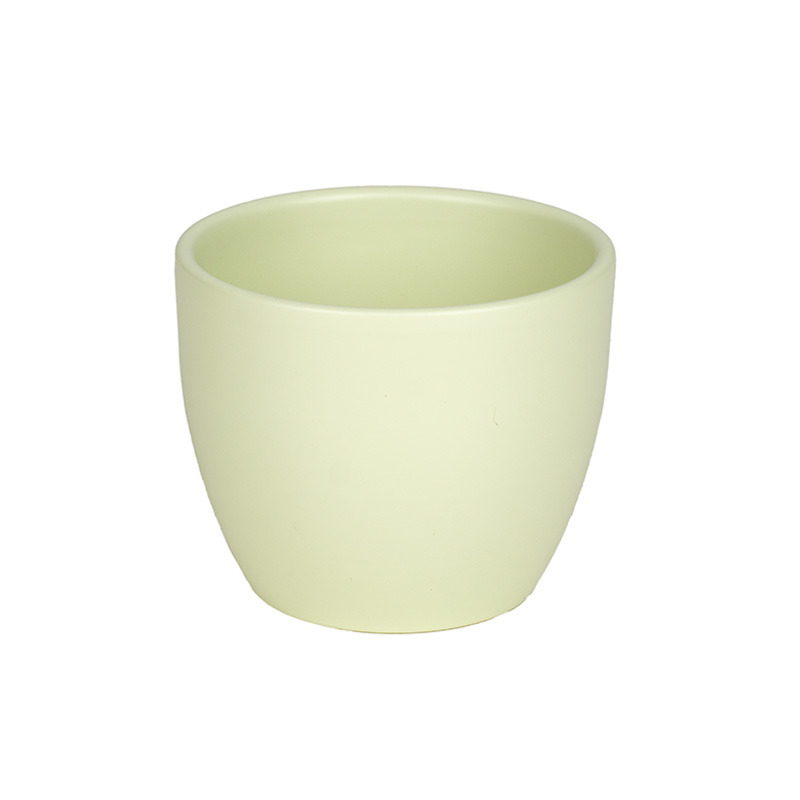 Base kerámia kaspó matt világoszöld 13cm