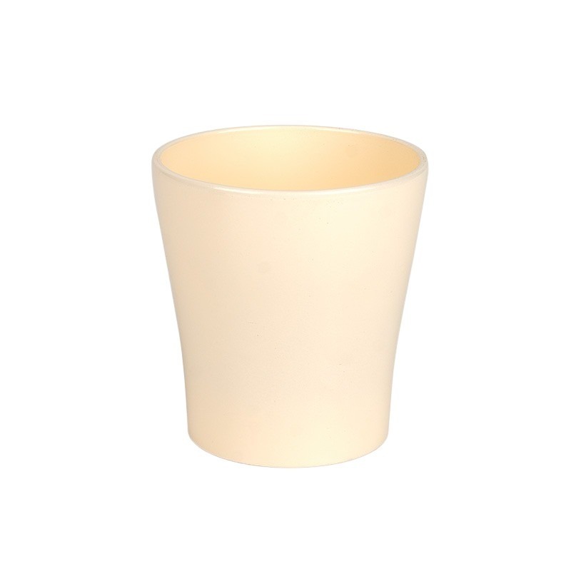 Mini orchidea váza vajszín 13x14cm