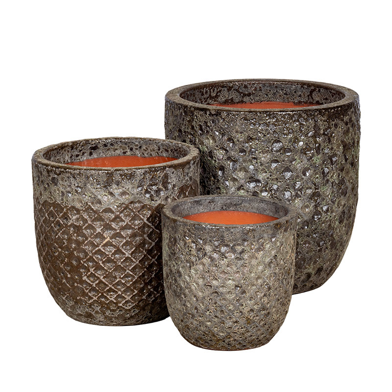 Caldera Diamo ker&aacute;mia n&ouml;v&eacute;nytart&oacute; szett savmaratott antik mohaz&ouml;ld 30x30-47x47cm S3