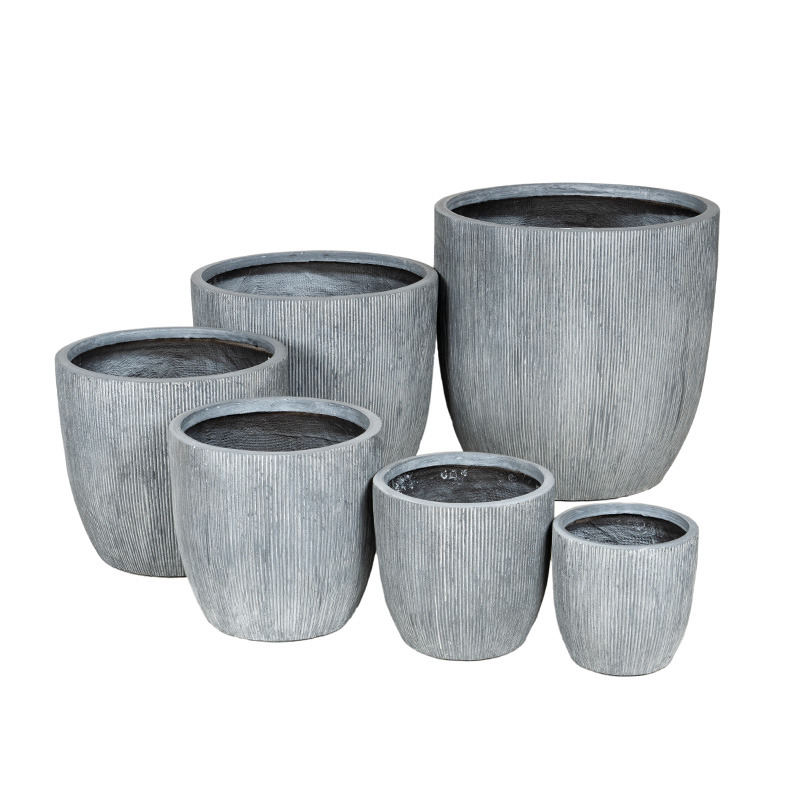 Toronto Classic kompozit növénytartó szett szürke 25x25-62x62cm S6