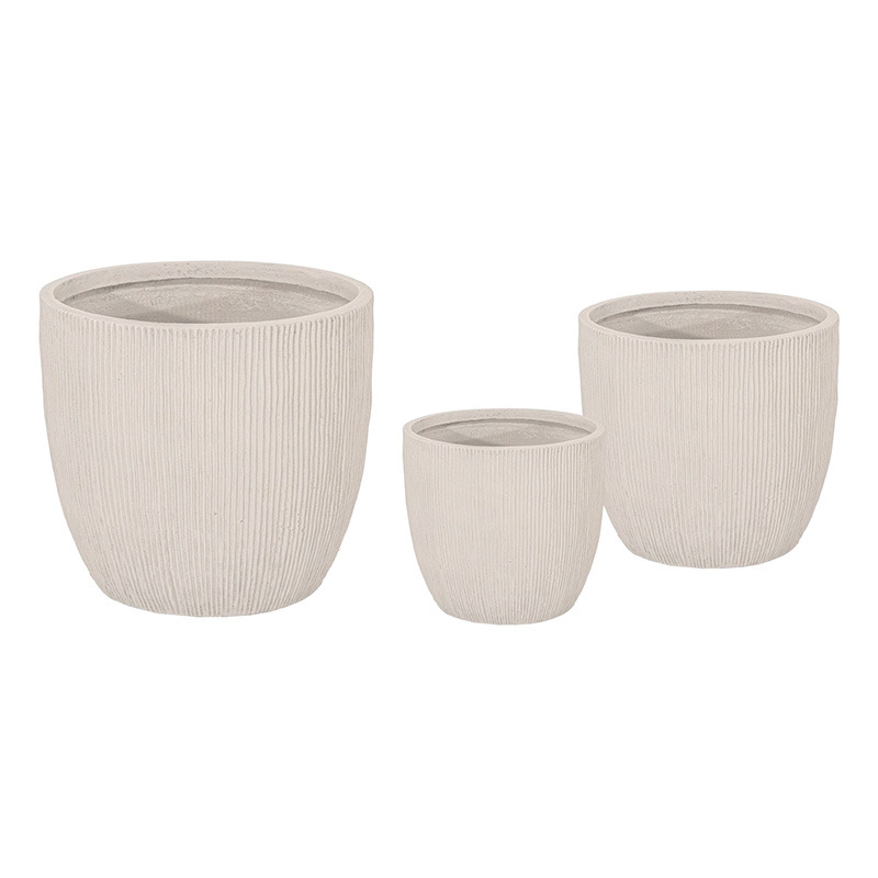 Toronto Classic kompozit növénytartó szett homokszín 25x25-39x38cm S3