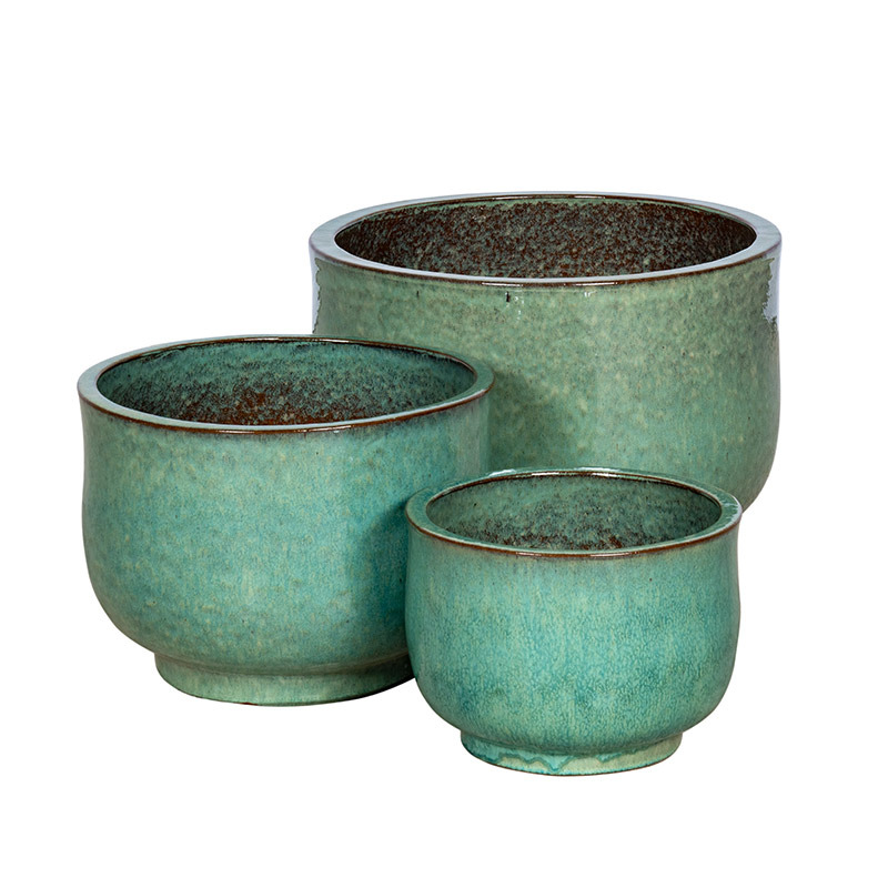 Malaga Rita Hight kerámia ültetőtál szett óceánkék 30x22-48,5x35cm S3