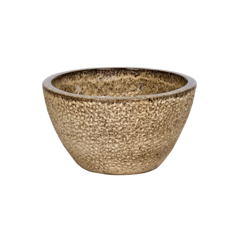 Lagos Rita kerámia ültetőtál lencsebarna 60x32cm