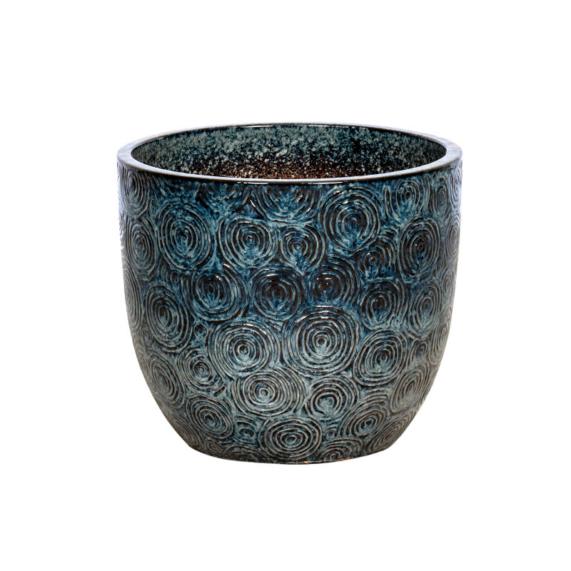 Pacific Classic kerámia növénytartó alsó lyuk nélkül antik kék 30x27cm