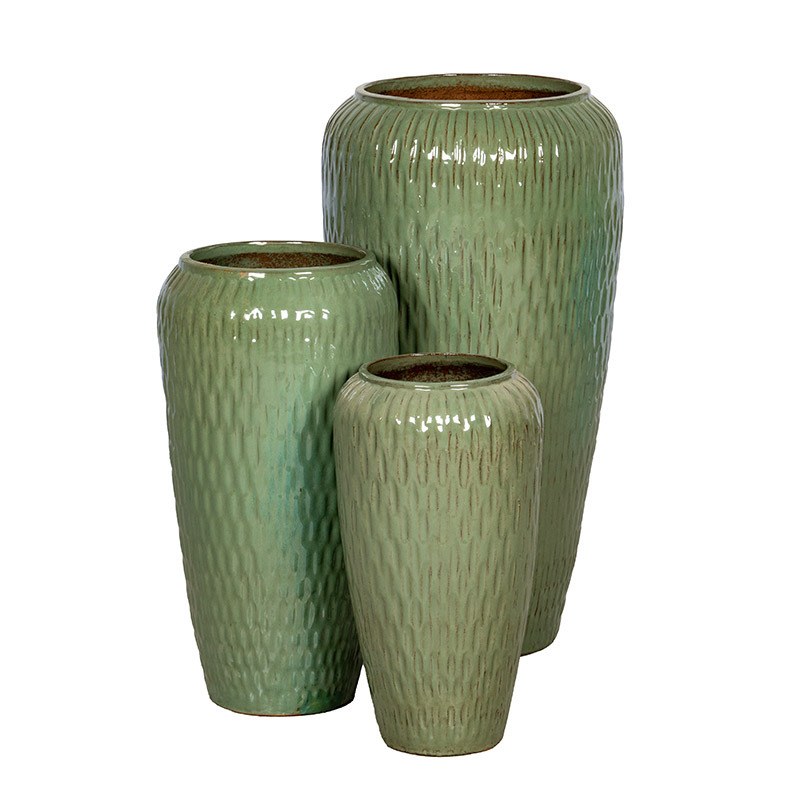 Sintra Vase Giant ker&aacute;mia n&ouml;v&eacute;nytart&oacute; szett mentaz&ouml;ld 22,5x55,5-36x88cm S2